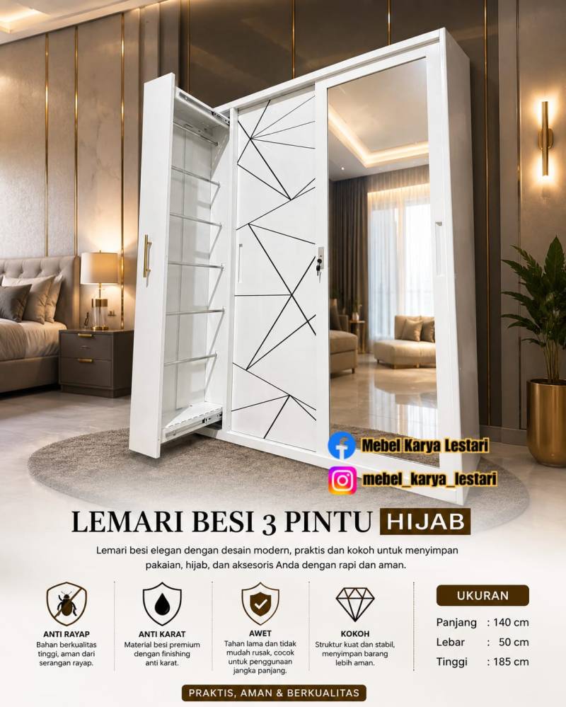 LEMARI BESI HIJAB 140 THR-HKW 011