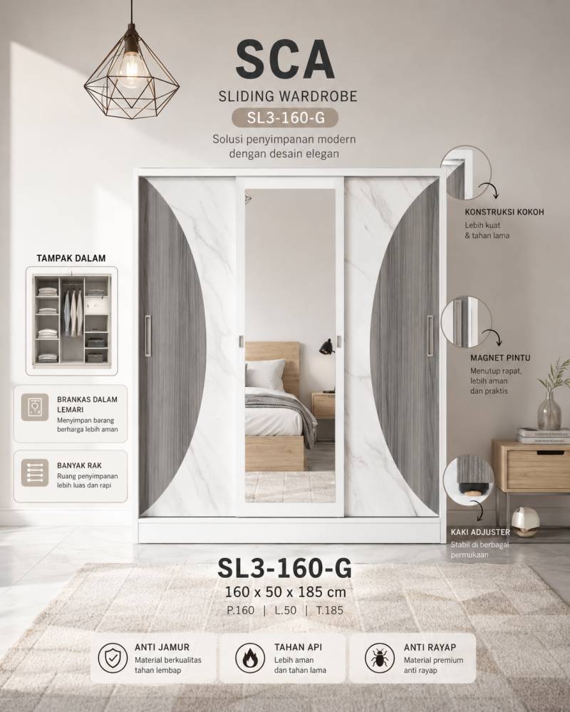LEMARI BESI P3 160 SL3-160-G
