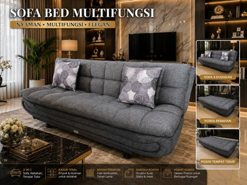 SOFA BED 7090 KAGAWA GREY