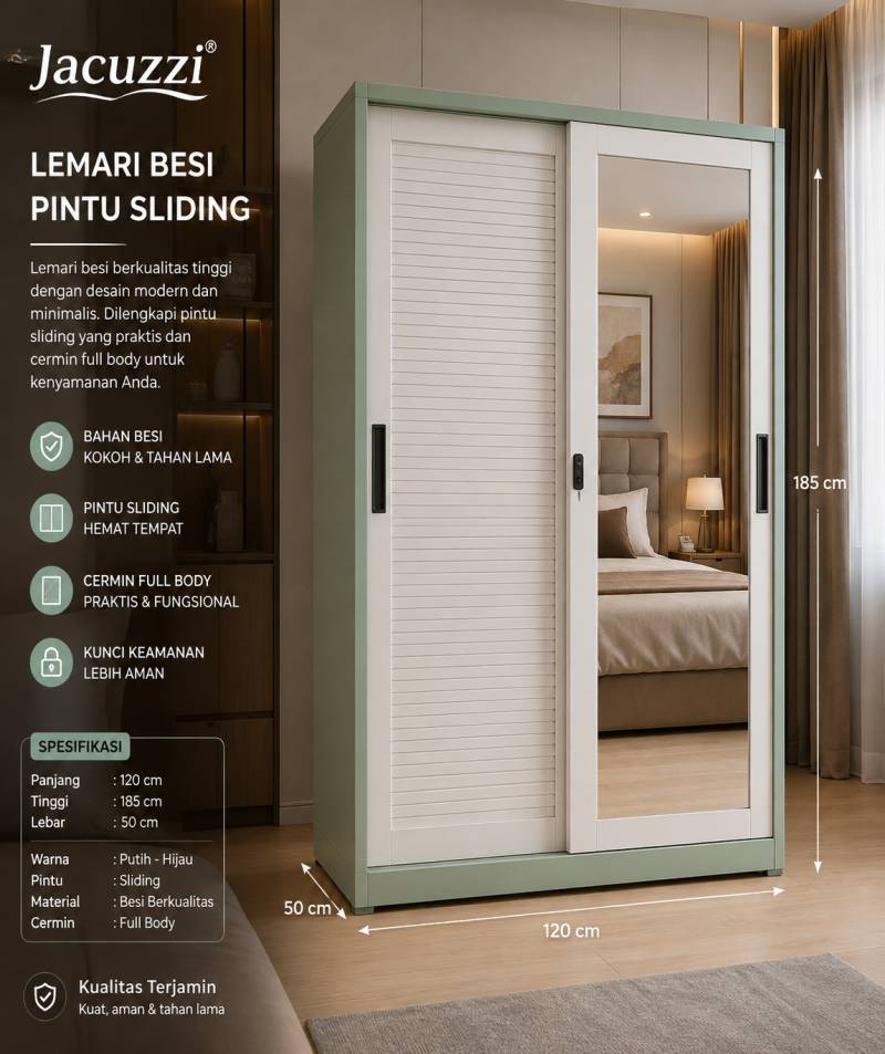 LEMARI BESI JACUZZI P2 120 SLD-TSC