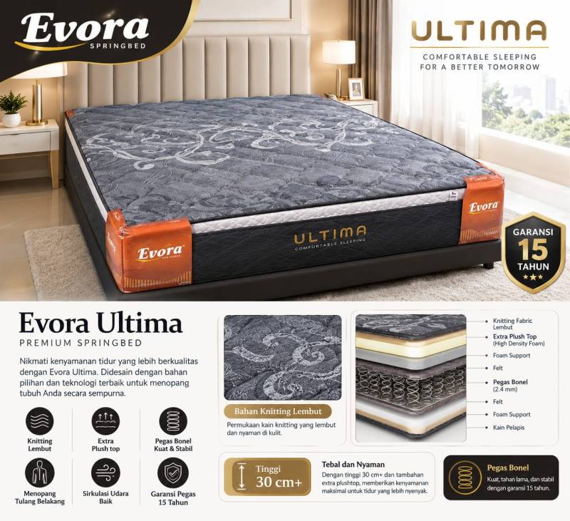 SPRINGBED EVORA ULTIMA PLUSHTOP 120X200