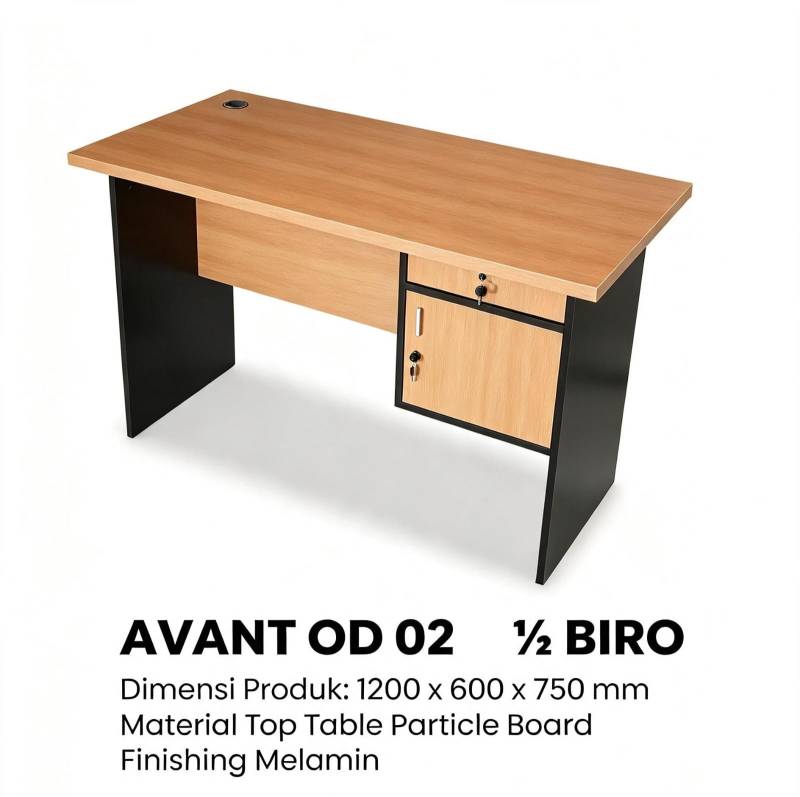 MEJA KANTOR AVAN 120 MELAMINE 