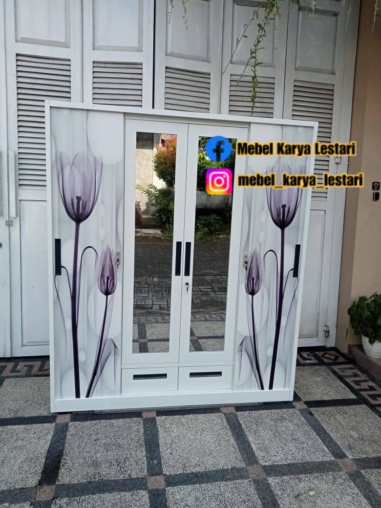 LEMARI BESI P4 160 TULIP UNGU XR-436