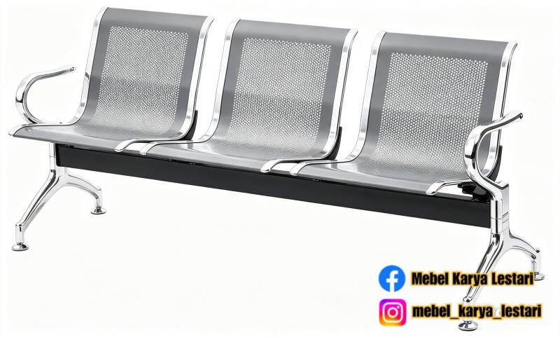 KURSI TUNGGU BANDARA 3D SILVER AVANT