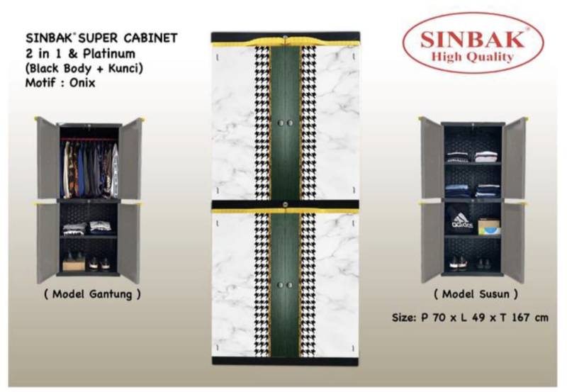LEMARI PLASTIK MARBLE SINBAK SCP