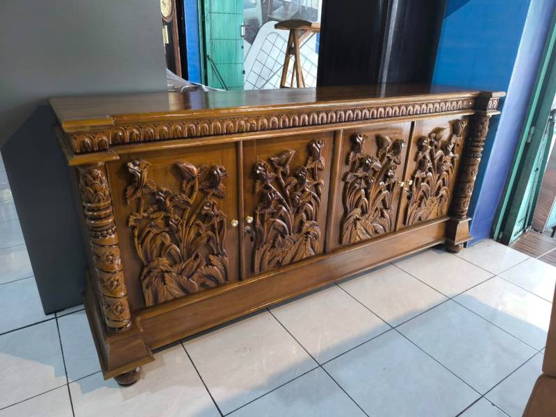 BIFET PENDEK JATI 2METER MAWAR SERIBU NATURAL