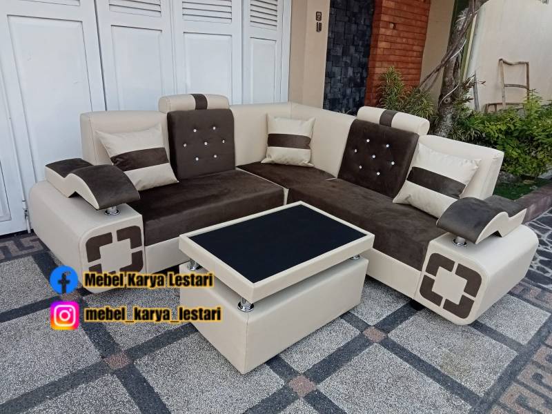 SOFA ORLANDO AFF COKLAT CREM