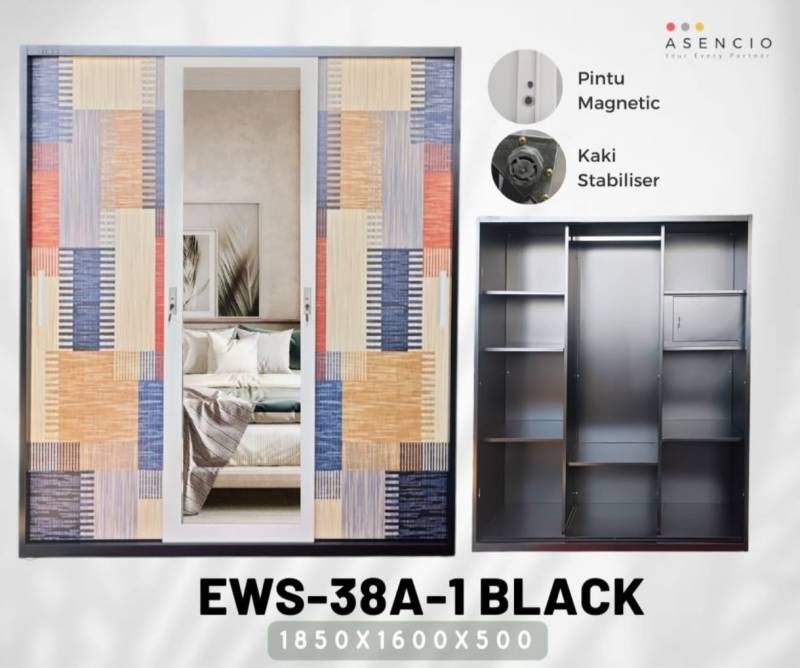 LEMARI BESI 160CM PINTU 3 EWS 38A-1 ACS