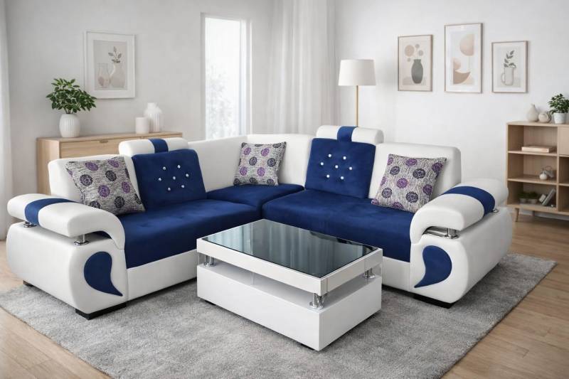 SOFA ORLANDO BUTTERFLY NAVY WHITE AFFINITY