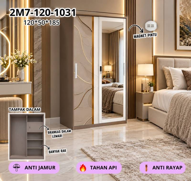 LEMARI BESI P2 120 COKLAT IDP-1031